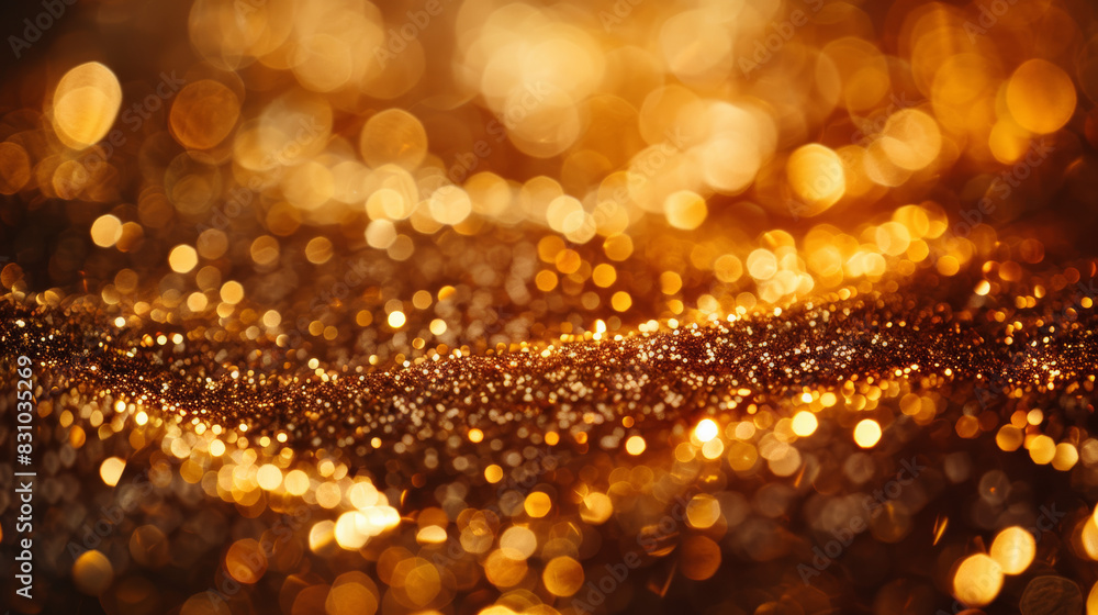 Abstract golden bokeh lights create a shimmering and festive atmosphere, perfect for celebratory and elegant designs. Ideal for backgrounds and overlays. Abstract golden bokeh lights create a shimmering and festive atmosphere, perfect for celebratory and elegant designs. Ideal for backgrounds and overlays.