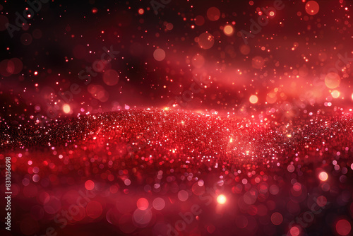 Red particles background. Created with Ai