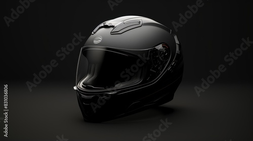 Motorcycle helmet logo black silhouette 