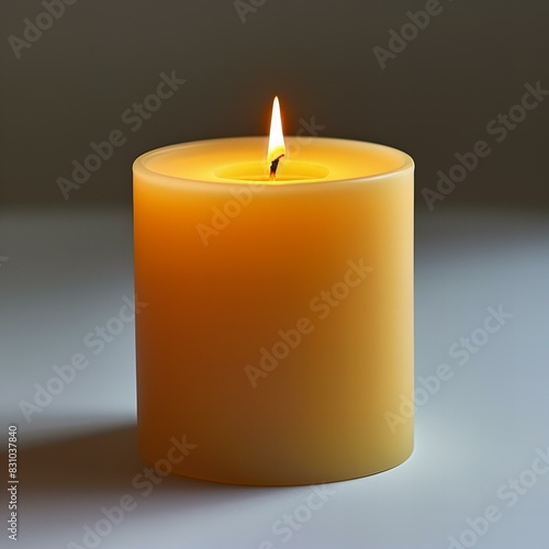 Depicting a unscented candle design , isolated on white background , high resolution, high quality photo
