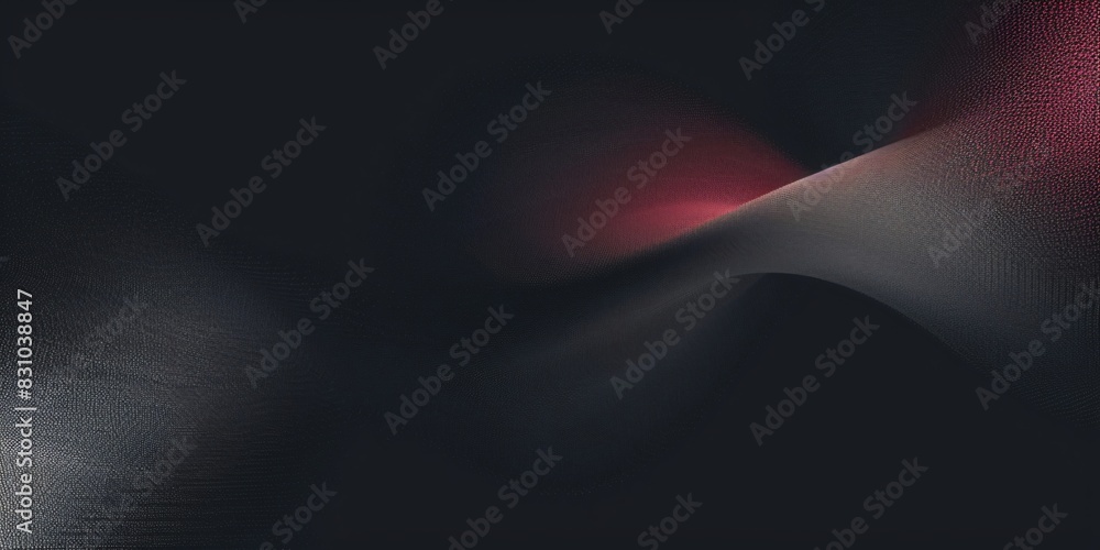 A dark abstract background featuring smooth waveforms with subtle red ...