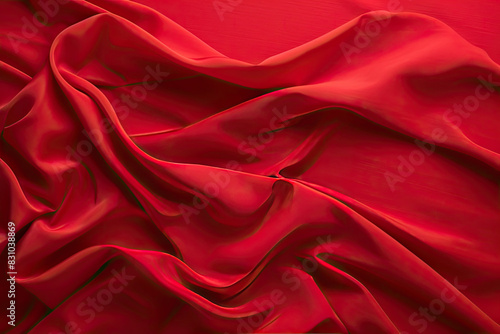 Red silk background. Created with Ai