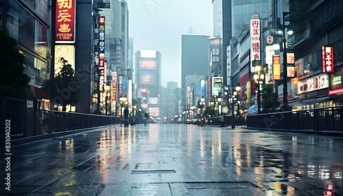 tokyo city in rainy night