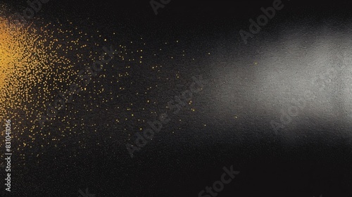 Wallpaper Mural Gold and Silver Particle Spray on a Black Background Torontodigital.ca