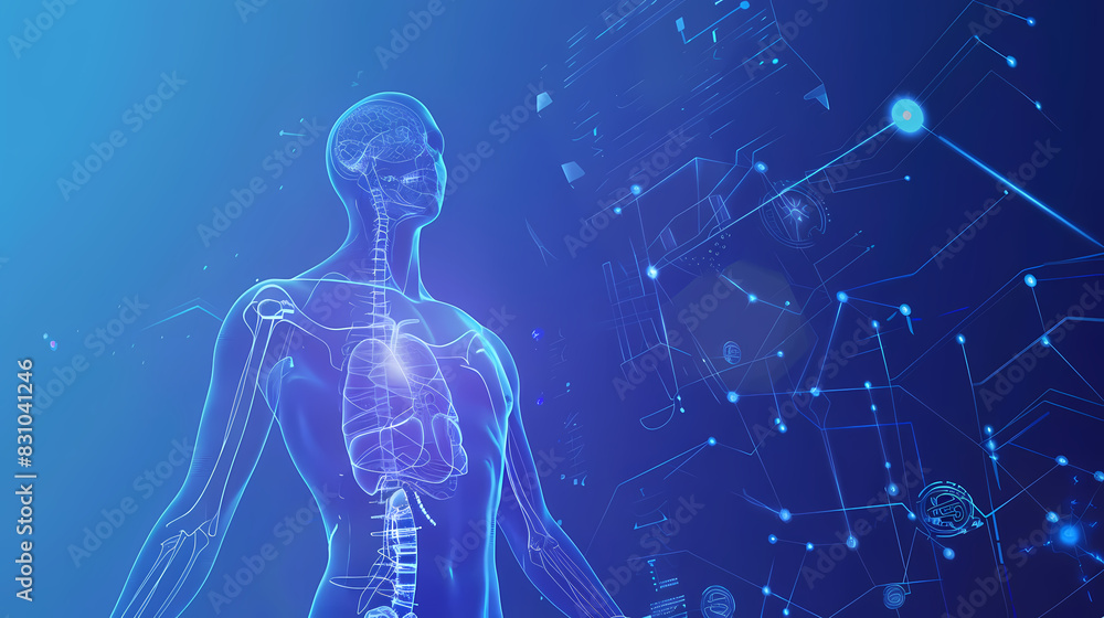 Health technology background vector image