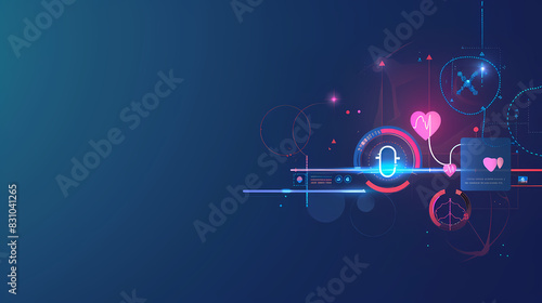 Health technology background vector image