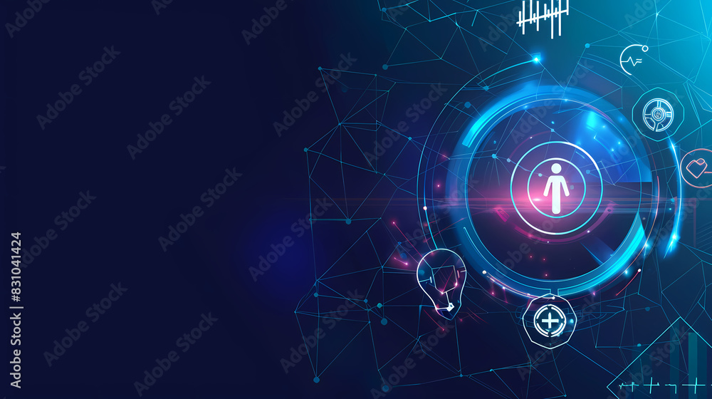 Health technology background vector image Health technology background vector image