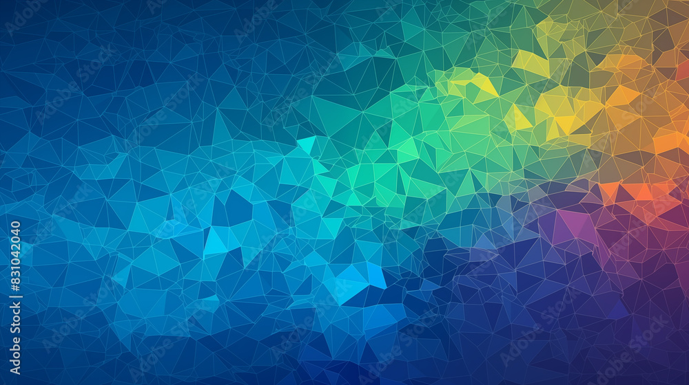 A colorful abstract background with blue and green triangles A colorful abstract background with blue and green triangles
