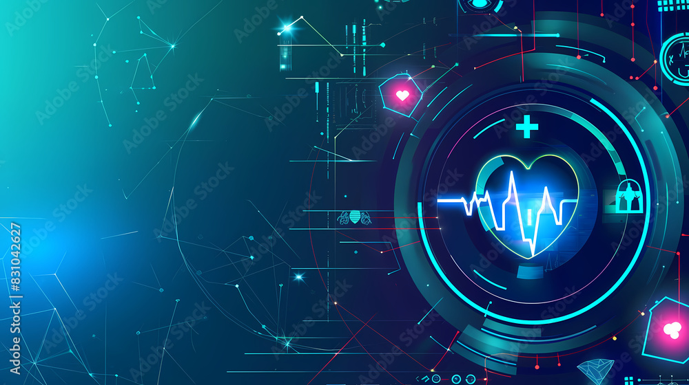 Obraz premium Health technology background vector image