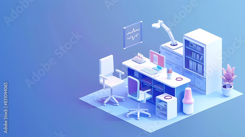 Isometric online medical consultation health care vector image