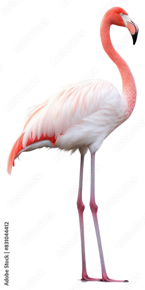 Fototapeta premium PNG Flamingo animal bird white background. AI generated Image by rawpixel.