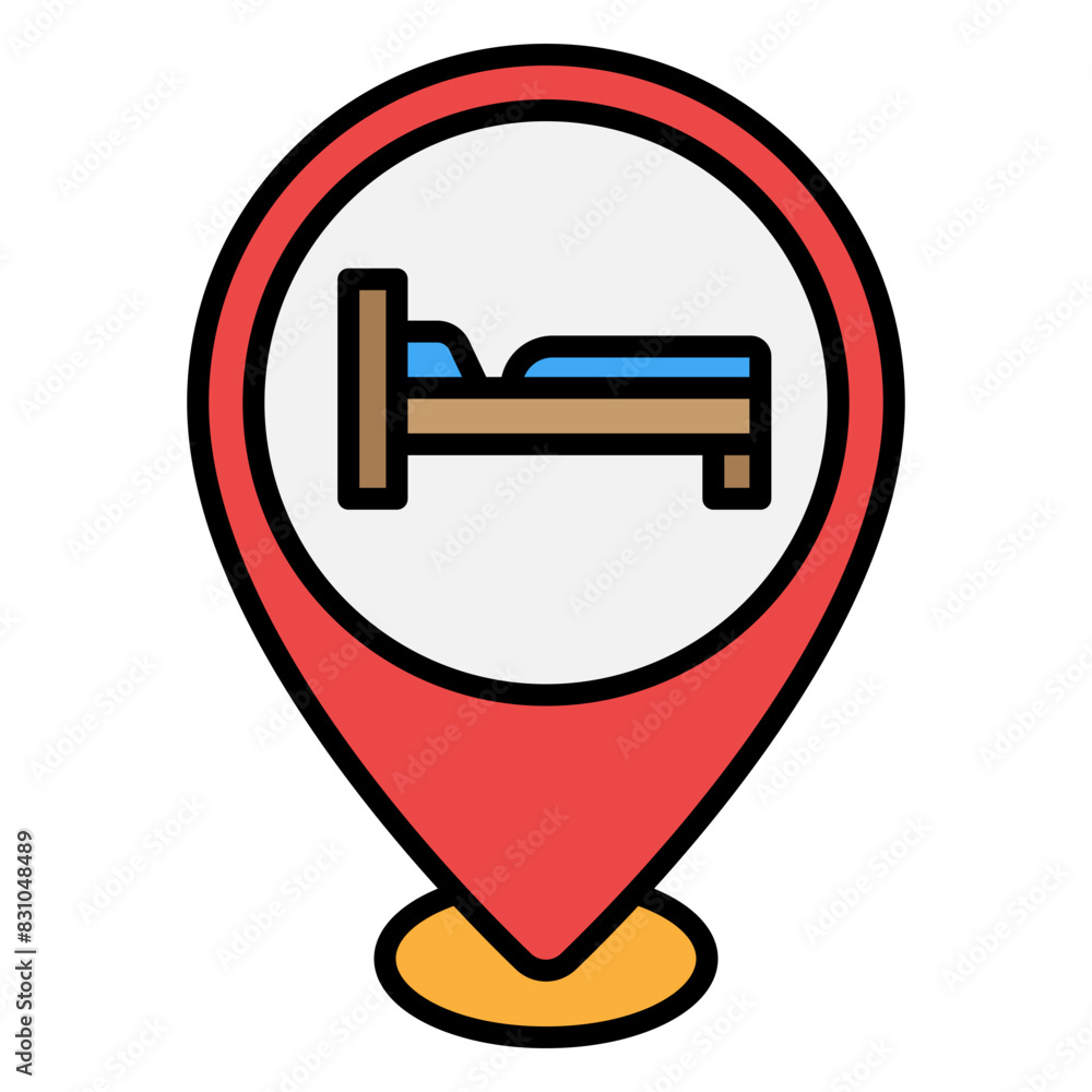 Illustration of Lodge Location design Filled Icon