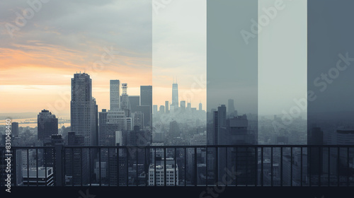 Cityscape at Sunset with Gradient Filter 