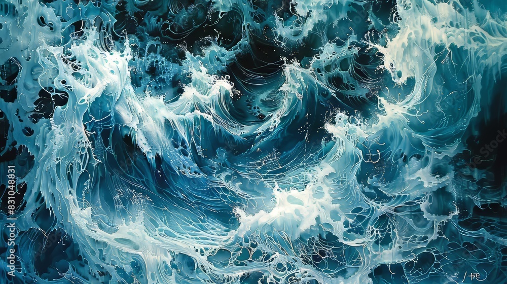 Obraz premium with each push and pull, currents carve their way through the vastness of the ocean, carrying