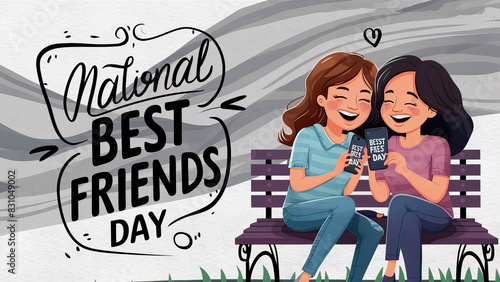 Best Friends Day, National Best Friends Day, National Best Friends Day Poster, Friendship Day, Happy National Best Friends Day, Friends Day, International Friendship Day, Poster, Post, Banner,  photo