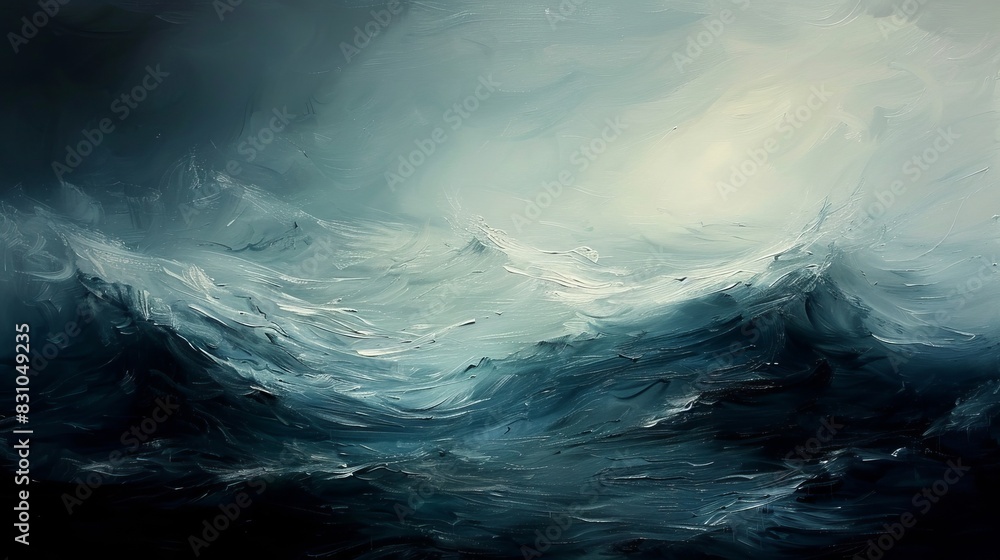Ocean currents shaping the marine environment, carving paths through the deep blue expanse Ocean currents shaping the marine environment, carving paths through the deep blue expanse