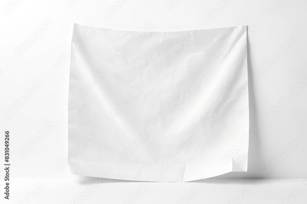 White Paper Mockup on Wall White Paper Mockup on Wall