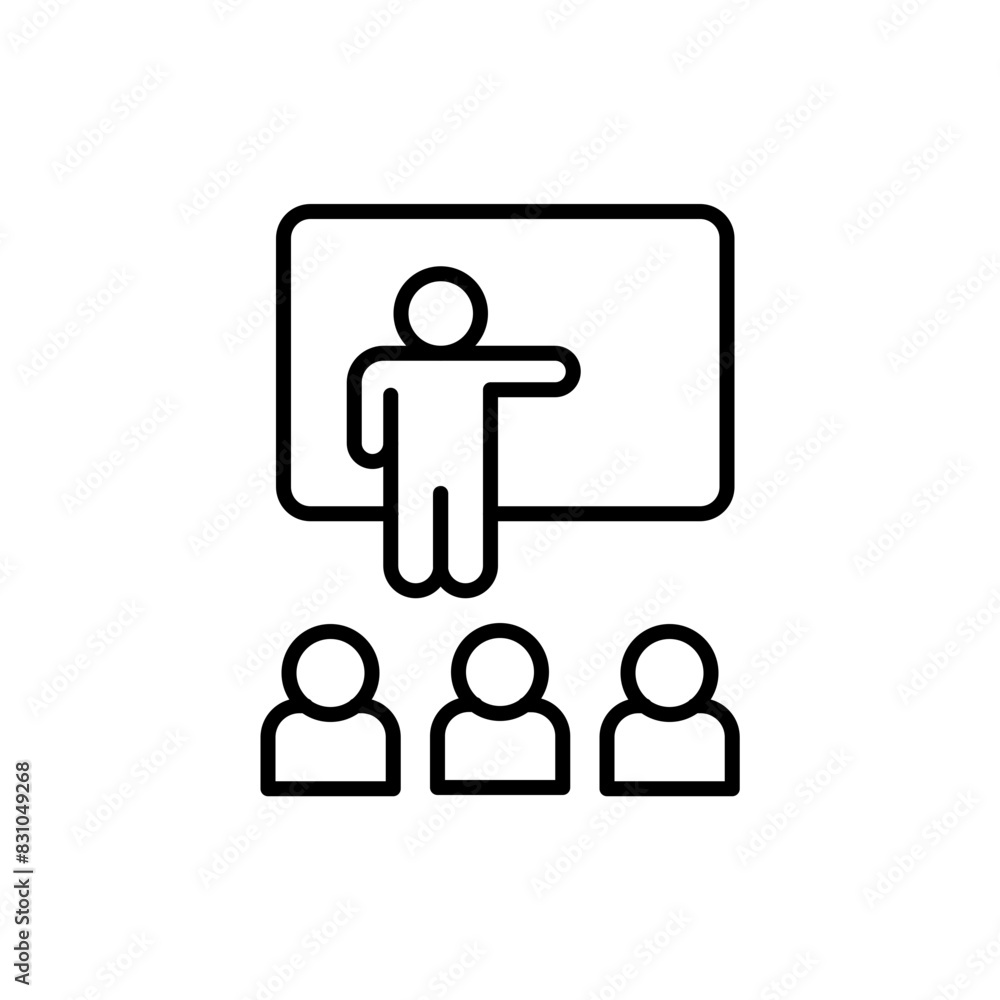 Presentation outline icons, minimalist vector illustration ,simple transparent graphic element .Isolated on white background Presentation outline icons, minimalist vector illustration ,simple transparent graphic element .Isolated on white background