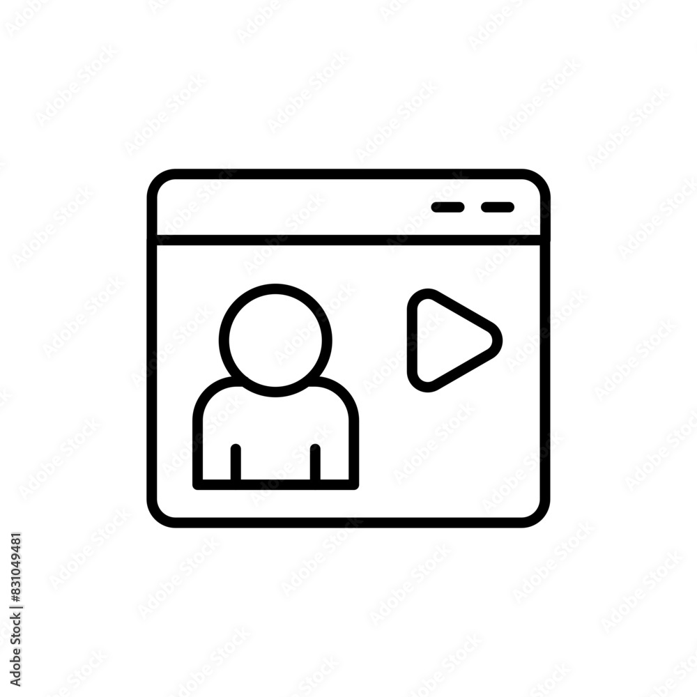 Video Presentation outline icons, minimalist vector illustration ,simple transparent graphic element .Isolated on white background Video Presentation outline icons, minimalist vector illustration ,simple transparent graphic element .Isolated on white background