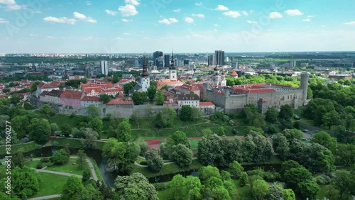 Drone Footage of Tallinn’s Vanalinn: A Summer Day Over Estonia’s Historic city.
 photo