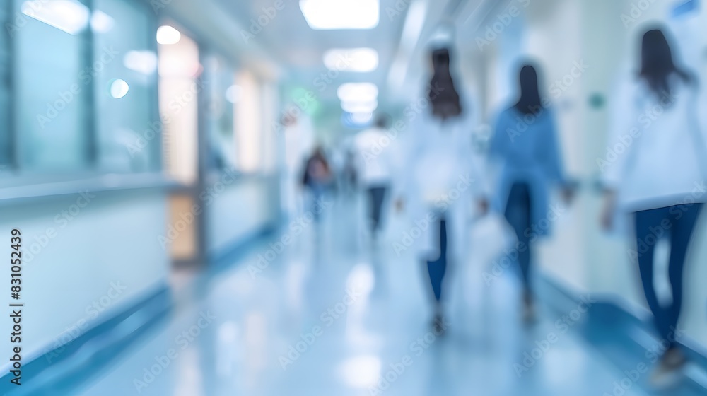 blurred image of doctor and patient people rush walking on hospital blurred image of doctor and patient people rush walking on hospital