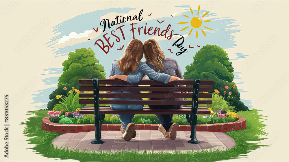 Friends Day, National Best Friends Day, National Best Friends Day Poster, Happy National Best