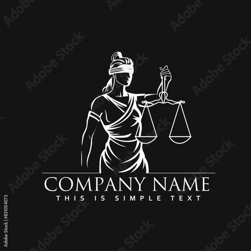 Law Firm Themis Logo Illustration Design EPS Vector