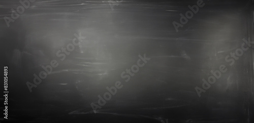 Empty classroom chalkboard with slight chalk smudges