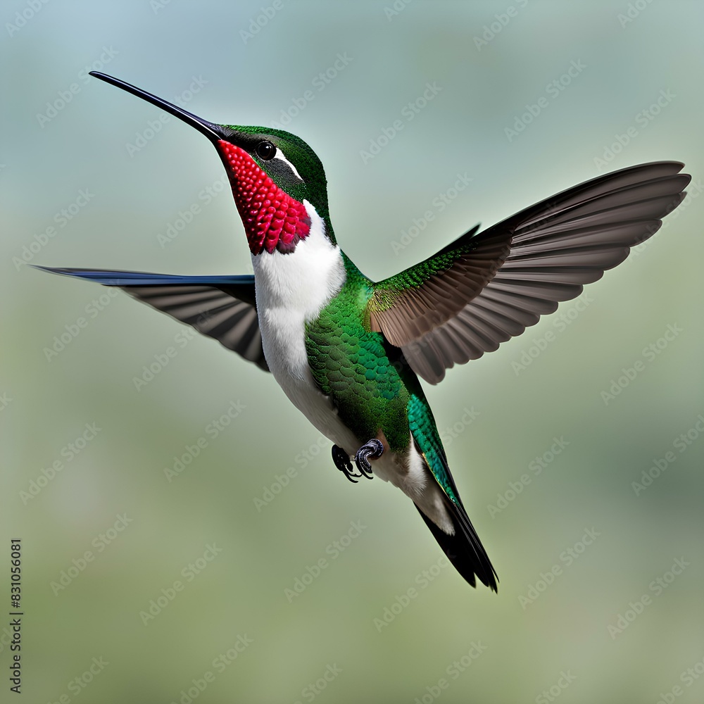 Fototapeta premium a hummingbird bird in flight, wildlife, nature, 