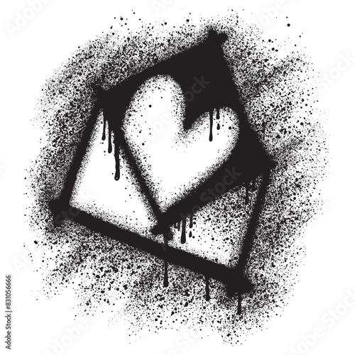 Spray Painted Graffiti mail icon Sprayed isolated with a white background.