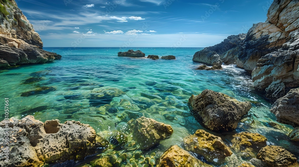 rocky seaside turquoise water