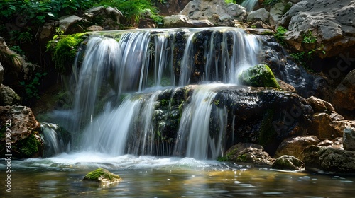 mountain waterfall clear image