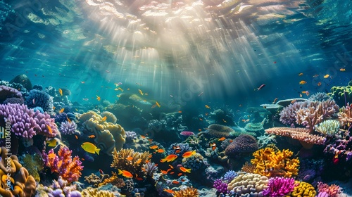vibrant coral reef underwater pic