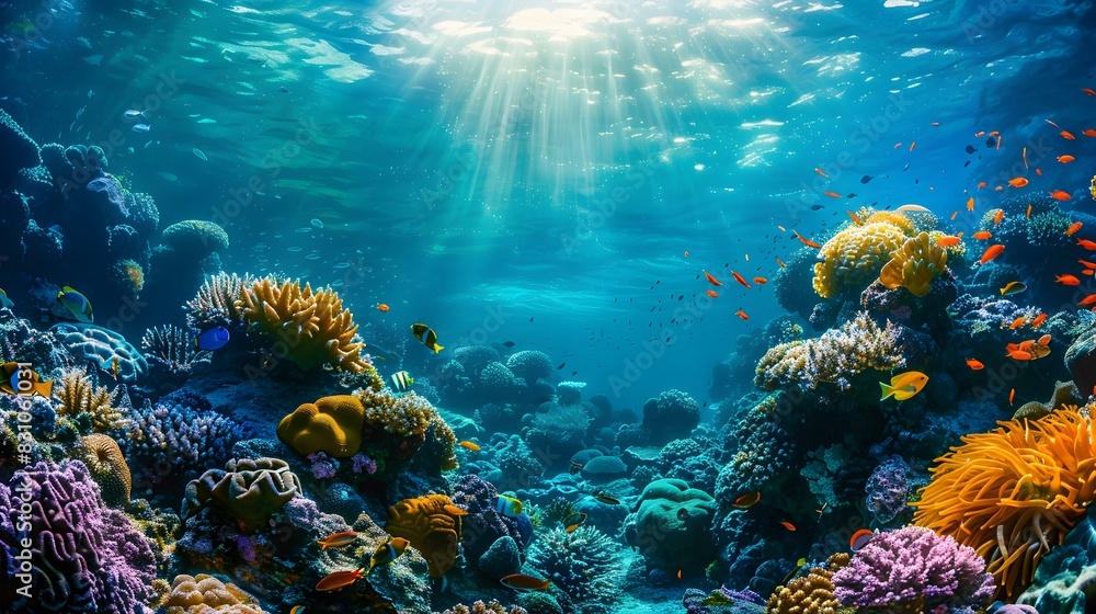 Fototapeta premium vibrant coral reef underwater