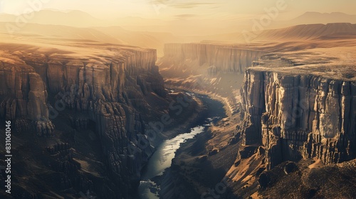 deep canyon river dramatic photo