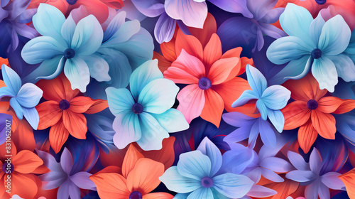 Floral Pattern Background: Fresh Blooms © Rauhhul