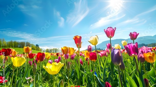 summer meadow tulips clear