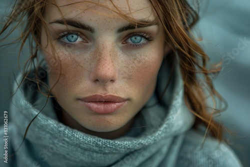 Depicting a iceland breathtaking woman, wearing sweatshirts , close-up close-up portrait, professional photoshoot 