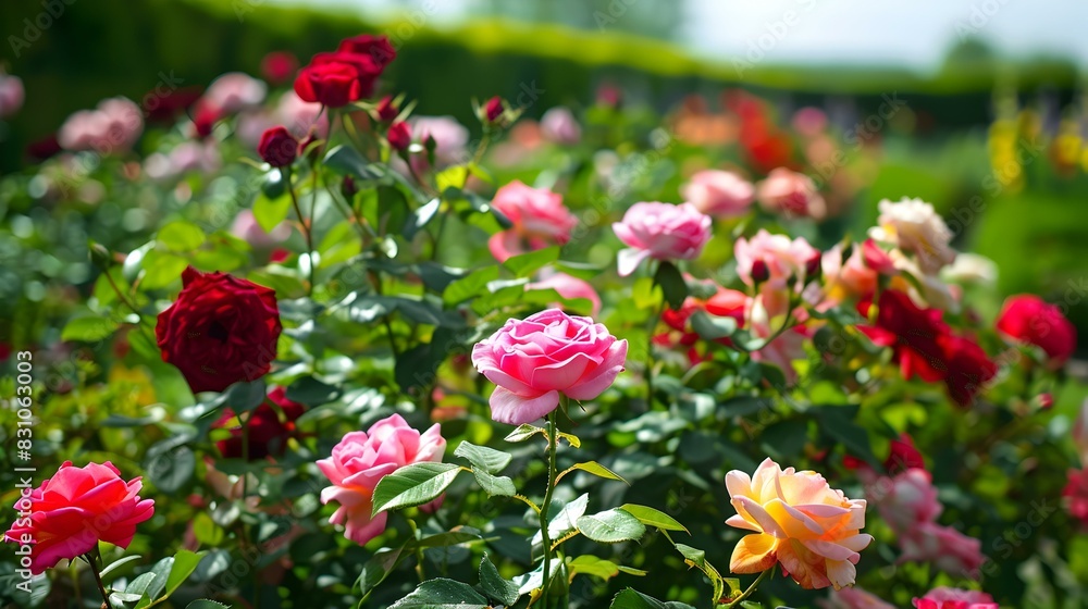 spring garden blooming roses pic spring garden blooming roses pic