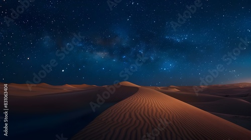 desert night clear starry sky