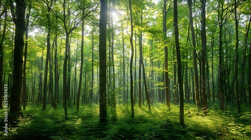 summer forest sunlight tall image