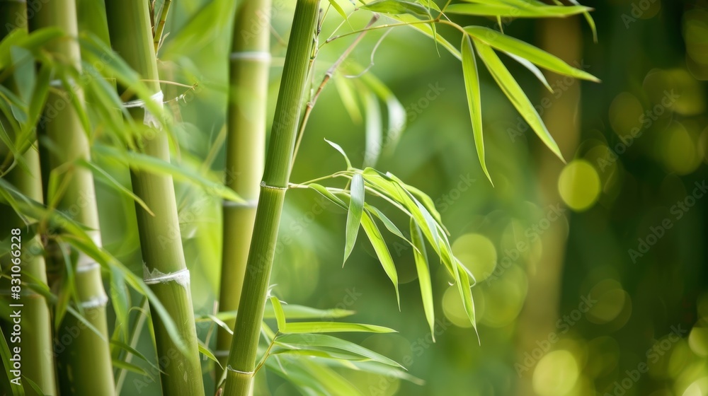 Detailed view of a bamboo plant with a blurred background Detailed view of a bamboo plant with a blurred background