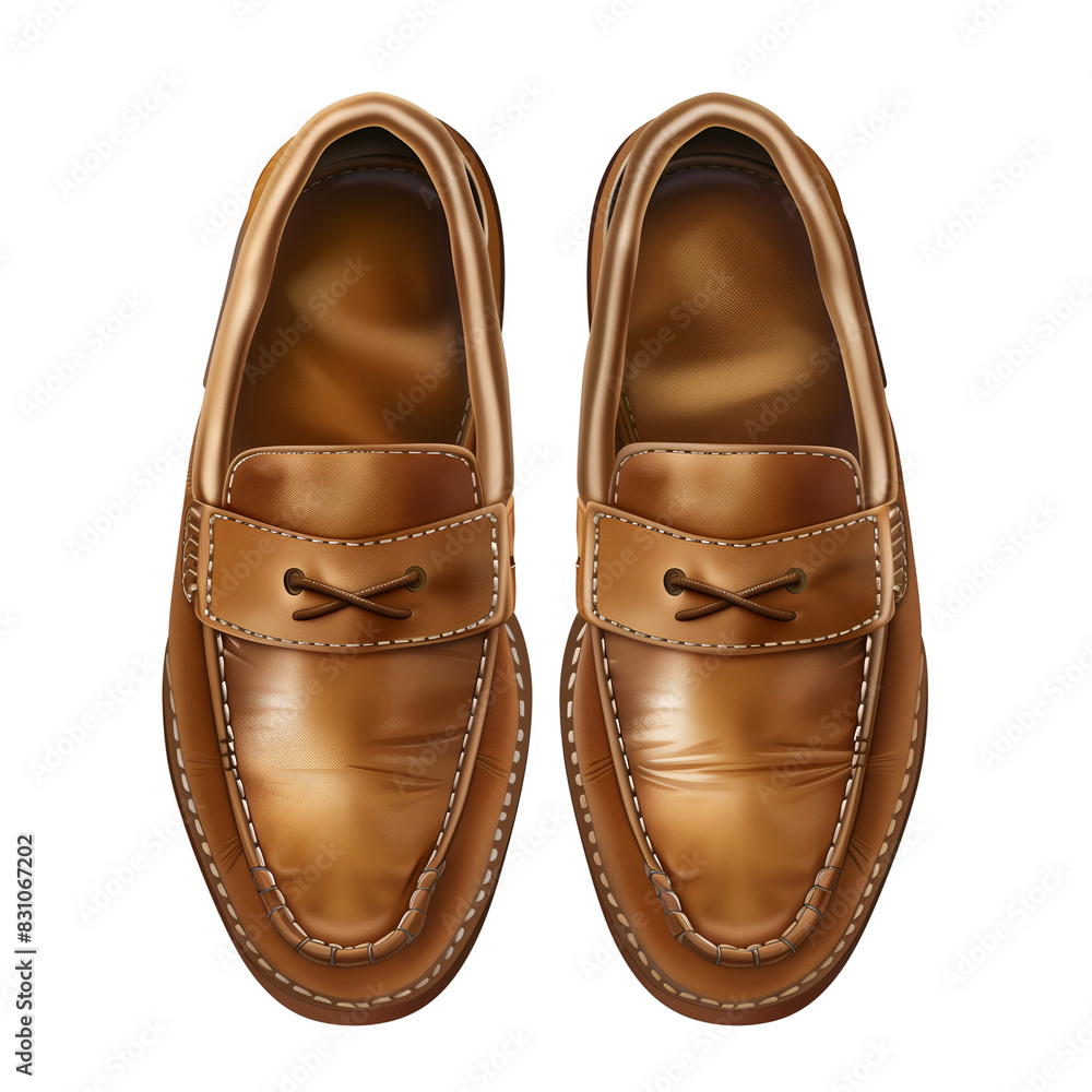 Brown Boat Shoes, Isolated on a White Background, Graphic Resource Brown Boat Shoes, Isolated on a White Background, Graphic Resource