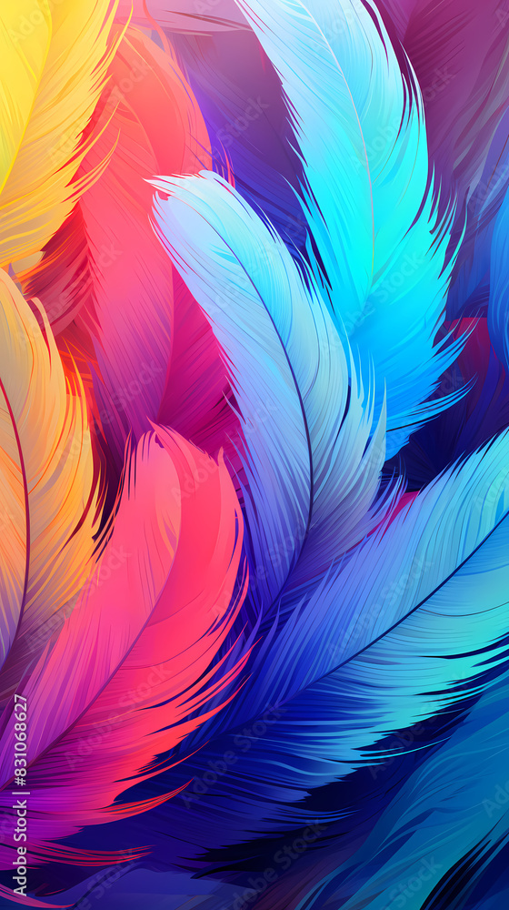 Colorful feather texture Colorful feather texture