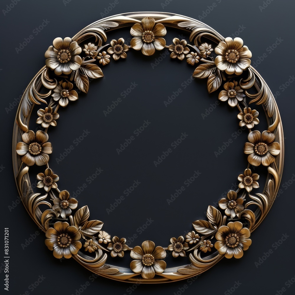 Elegant golden frame for exquisite decorations Elegant golden frame for exquisite decorations