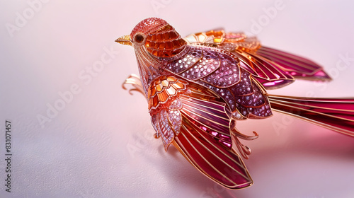 high jewelry brooch bird shape 