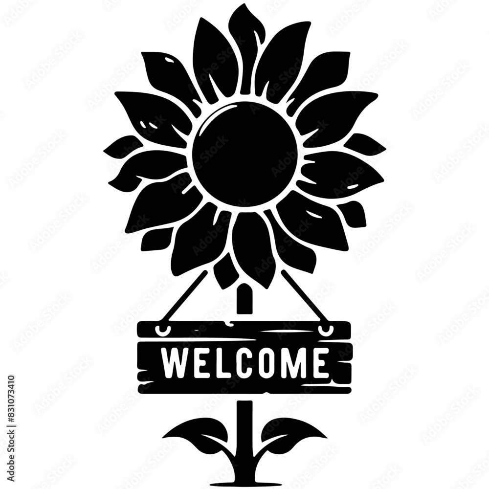 Fototapeta premium Sunflower Vector Illustration Perfect for Summer Designs and Floral Themes