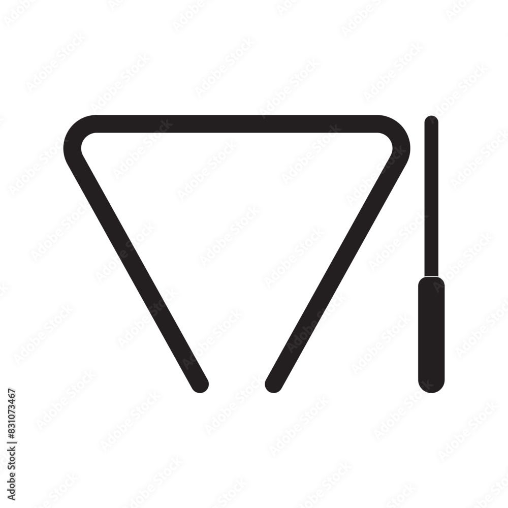 Triangle icon traditional musical instruments Triangle icon traditional musical instruments