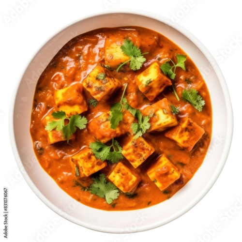 Tapety artystyczne PNG Indian Mutter paneer dish with spices food seafood curry.