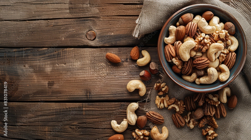 Assorted Mixed Nuts in Bowl
